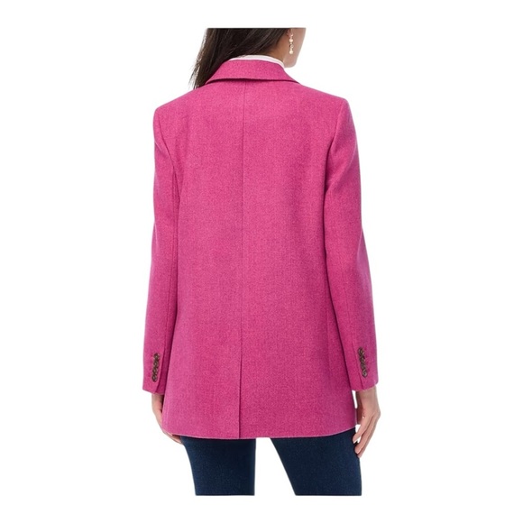 J. Crew Factory Petite relaxed one-button blazer in Magenta Grape NWT - Picture 4 of 6